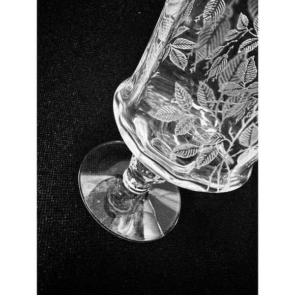 Set of 6 Tiffin-Franciscan Iced Tea Goblets Rose Etching TIF13 15088 Stem 5.25in - Picture 5 of 13